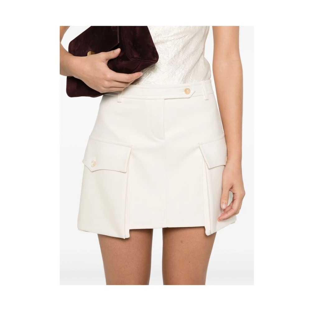 Tom Ford Witte Rok met Zakken en Knopen White Dames