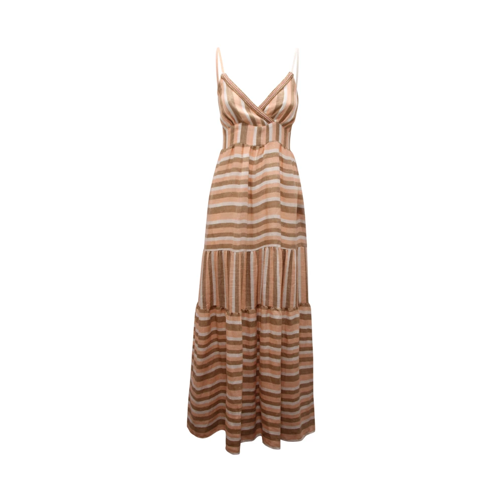 Pho Firenze Women's Pink Linen Blend Dress