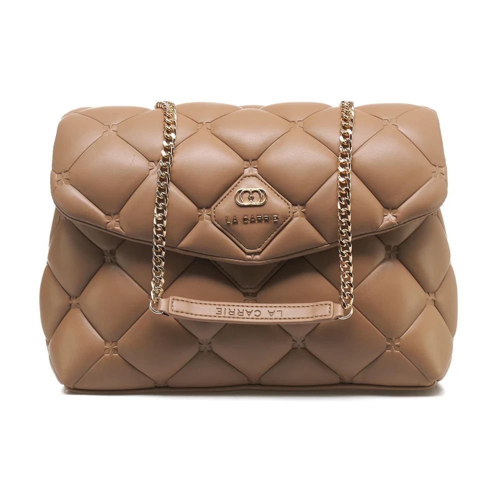 La Carrie Beige Schoudertas voor Vrouwen Beige Dames
