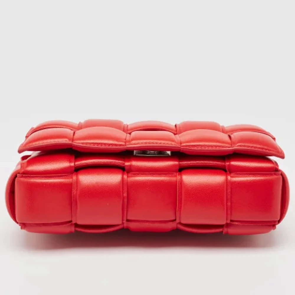Bottega Veneta Vintage Pre-owned Leather shoulder-bags Red Dames