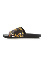 Versace Jeans Couture Fondo Logo Slippers Black/Gold