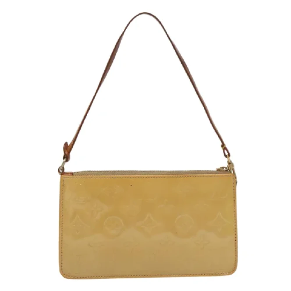 Louis Vuitton Vintage Pre-owned Leather pouches Beige Dames
