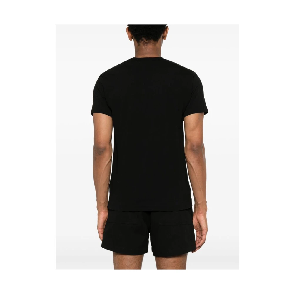 Comme des Garçons Play Zwart T-shirt met hartprint en ronde hals Black Heren
