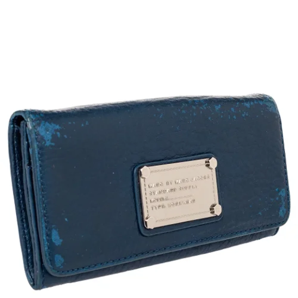Marc Jacobs Pre-owned Leather wallets Blue Dames