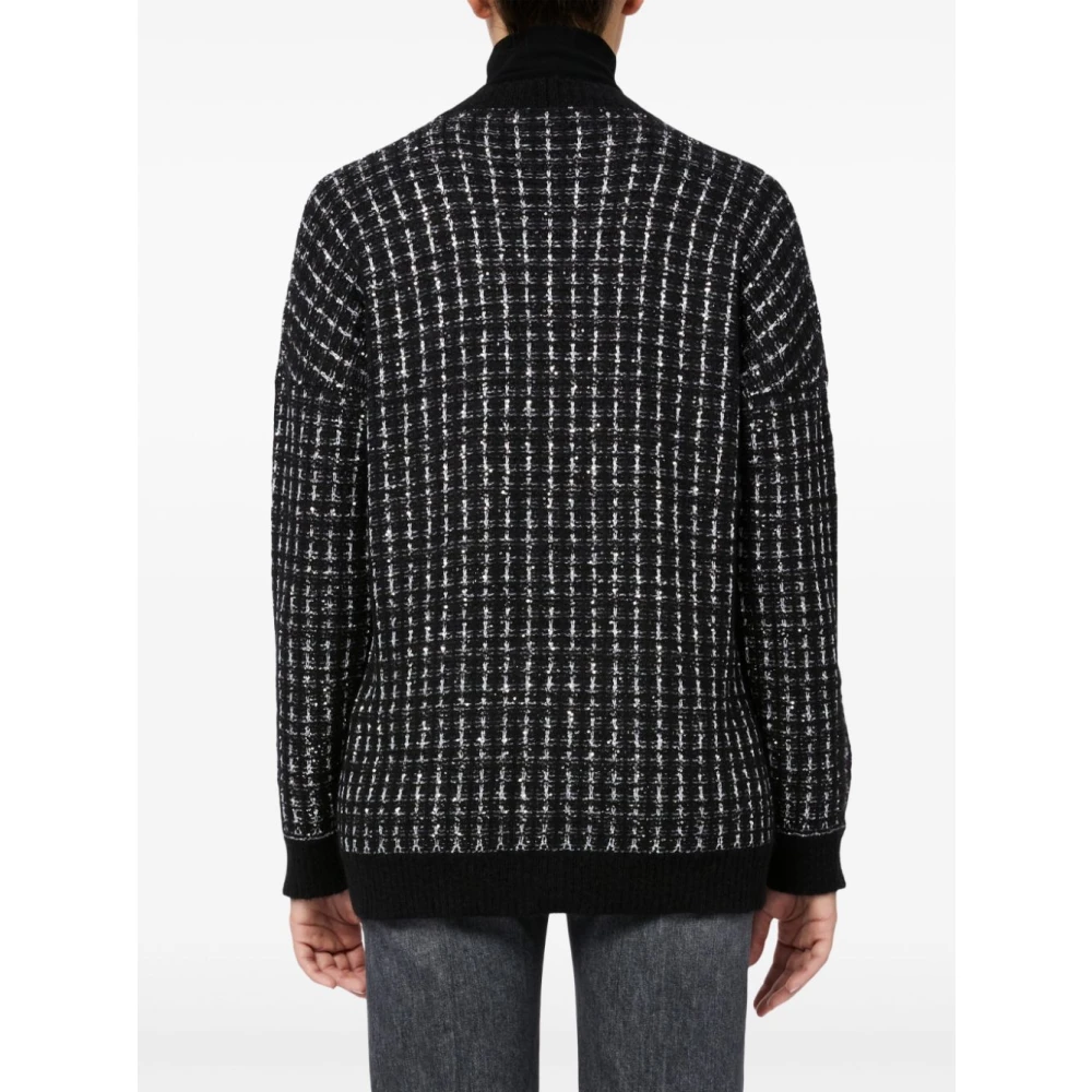D.Exterior Zwart-witte knoopvest Black Dames