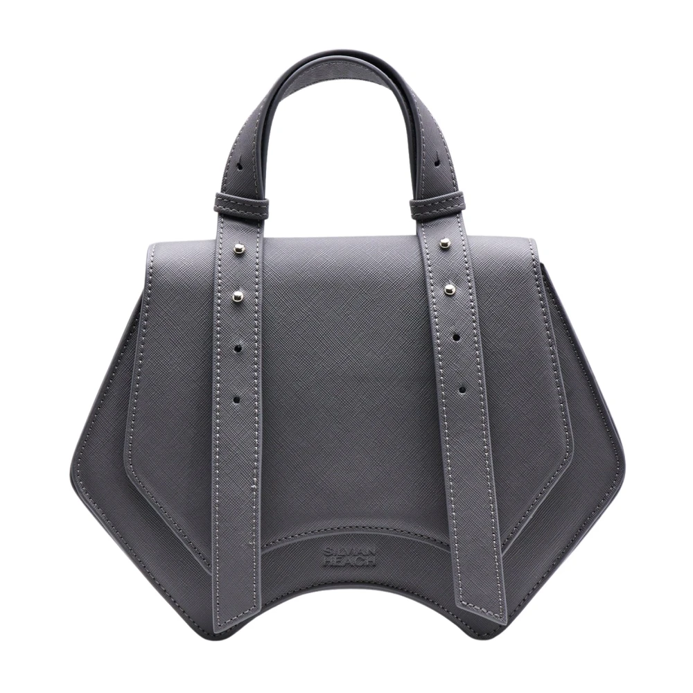 Silvian Heach Verstelbare handvat stijve handtas met logo Gray Dames