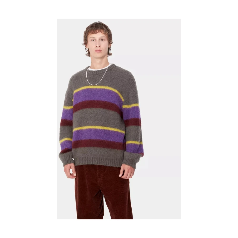 Carhartt WIP Gestreepte Gebreide Trui Aura Multicolor Heren