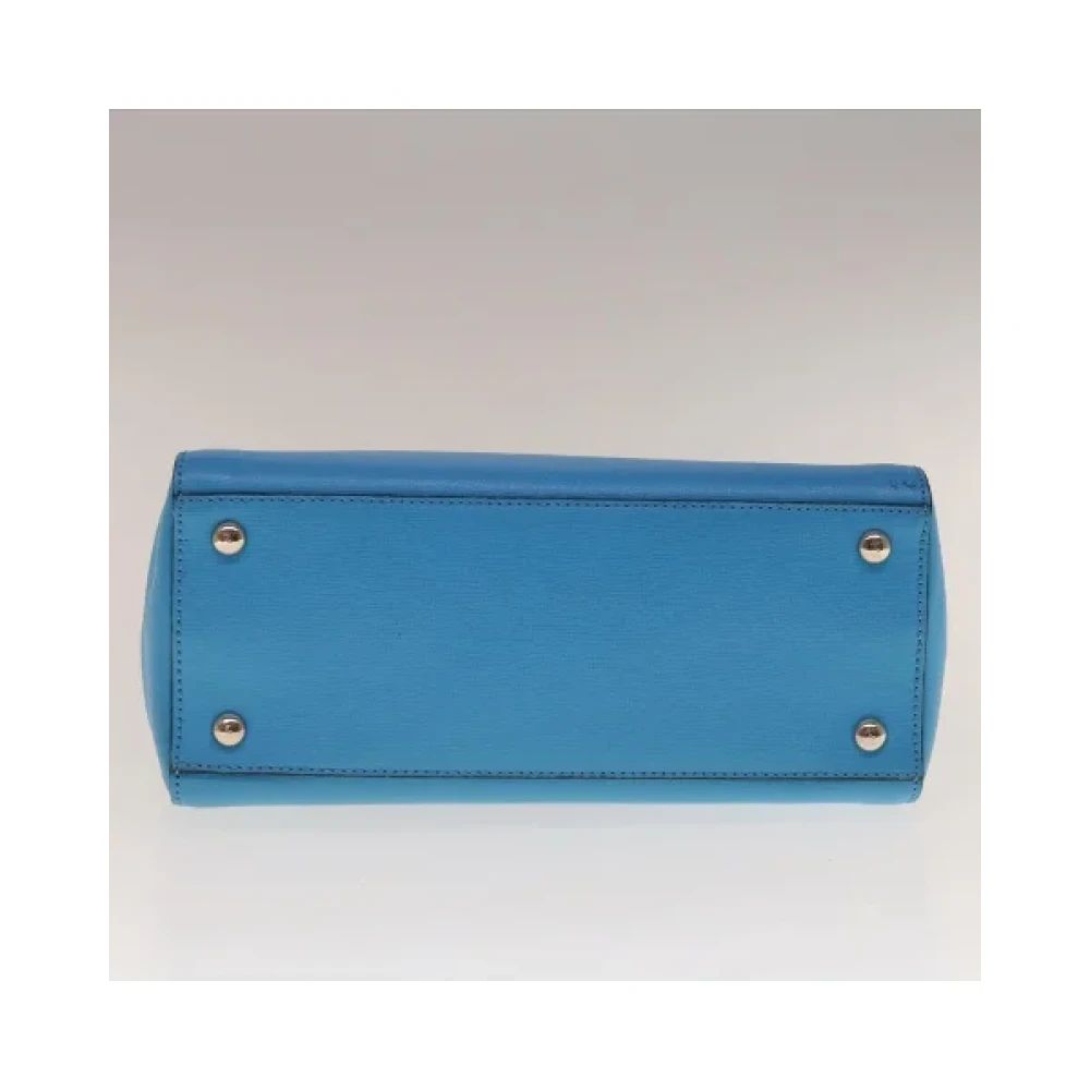 Fendi Vintage Pre-owned Leather handbags Blue Dames