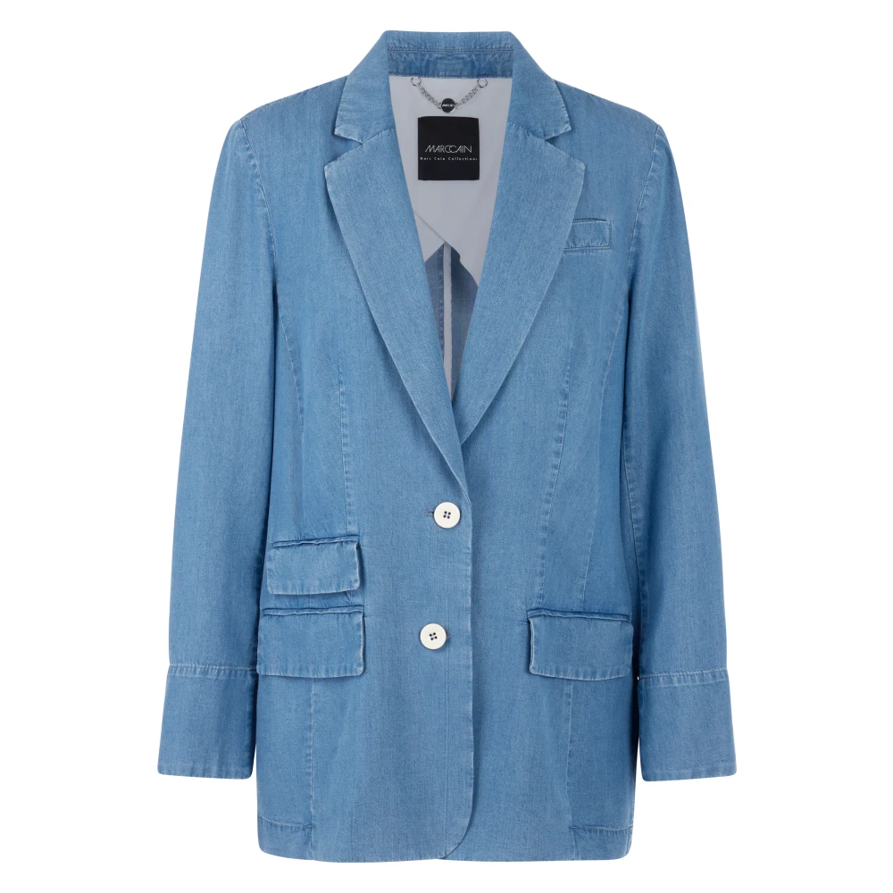 Marc Cain Women's Blue Oversize Denim-Blazer "Rethink Together" - Blazers - Xl - Jackets