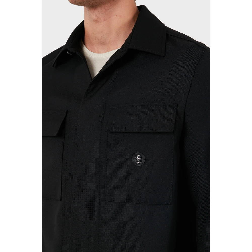 Boss Zwart Logo Jas Carper Black Heren