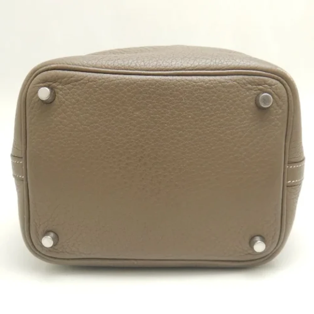 Hermès Vintage Pre-owned Leather handbags Gray Dames