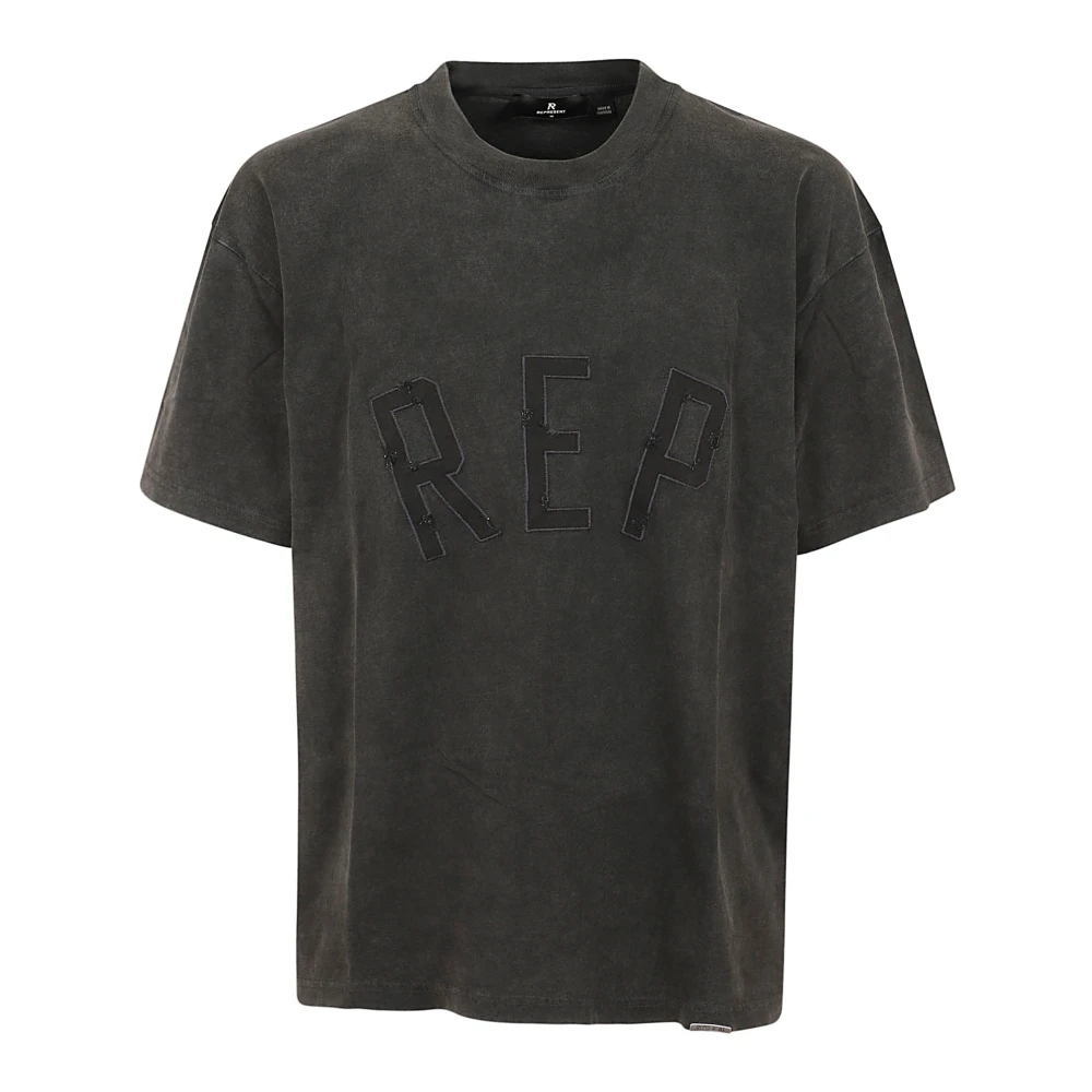 Represent Vintage Black Applique T-Shirt Black Heren