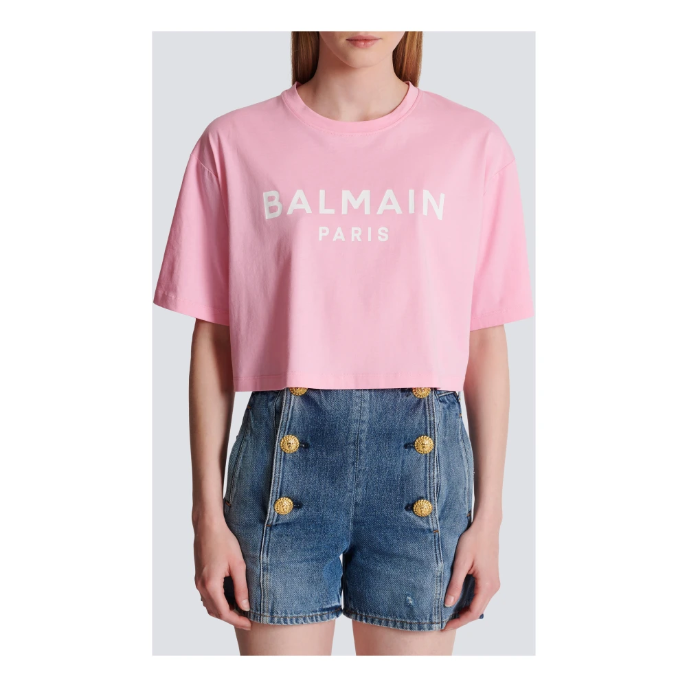 Balmain Paris T-shirt Pink Dames