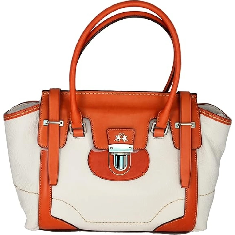 La Martina Women's White Iconic Handbag Shoulder Bag