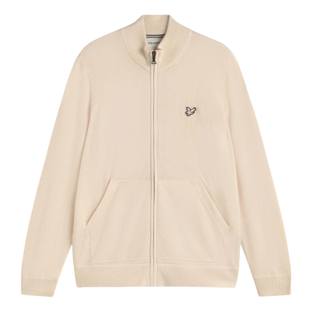 Lyle & Scott Luxe Zip Cashmere Trui Beige Heren