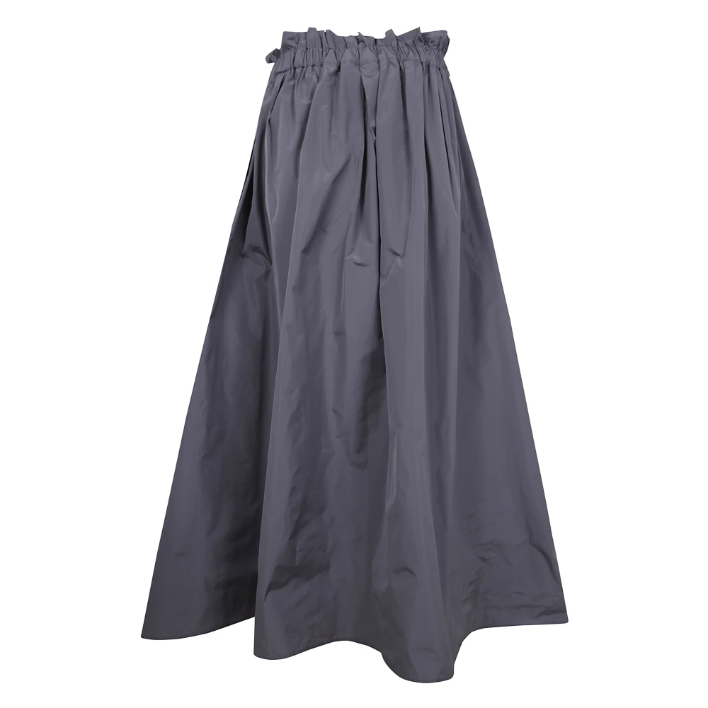 Herno Taffeta Midi Rok Black Dames