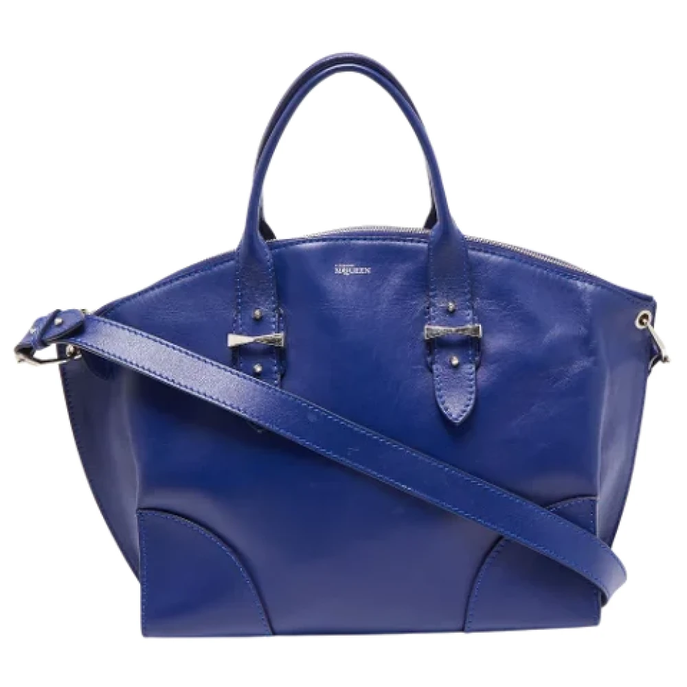 Alexander McQueen Pre-owned Leather handbags Blue Dames