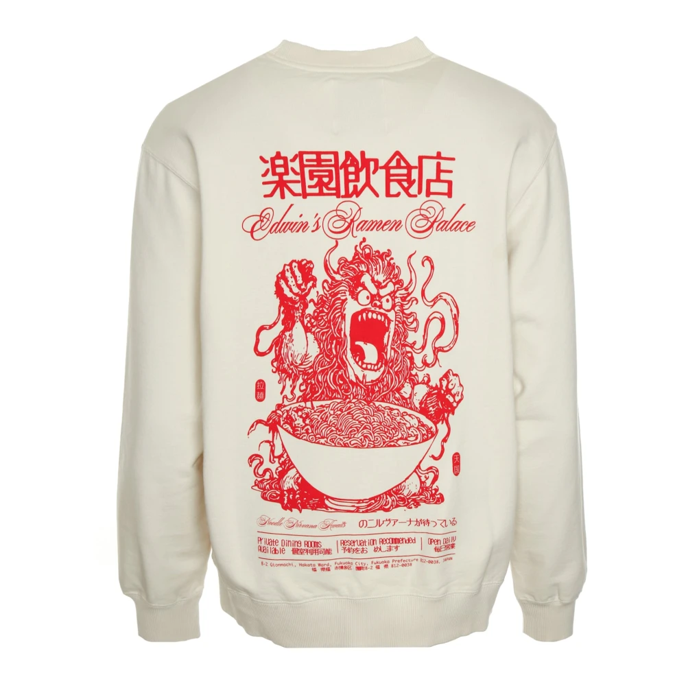 Edwin Gezellig Ramen Palace Sweatshirt White Heren