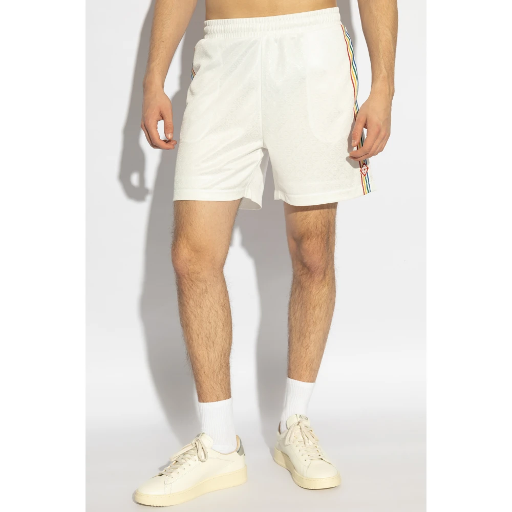 Casablanca Shorts met bedrukt logo White Heren