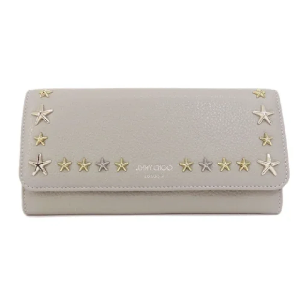 Jimmy Choo Pre-owned Leather wallets Gray Dames