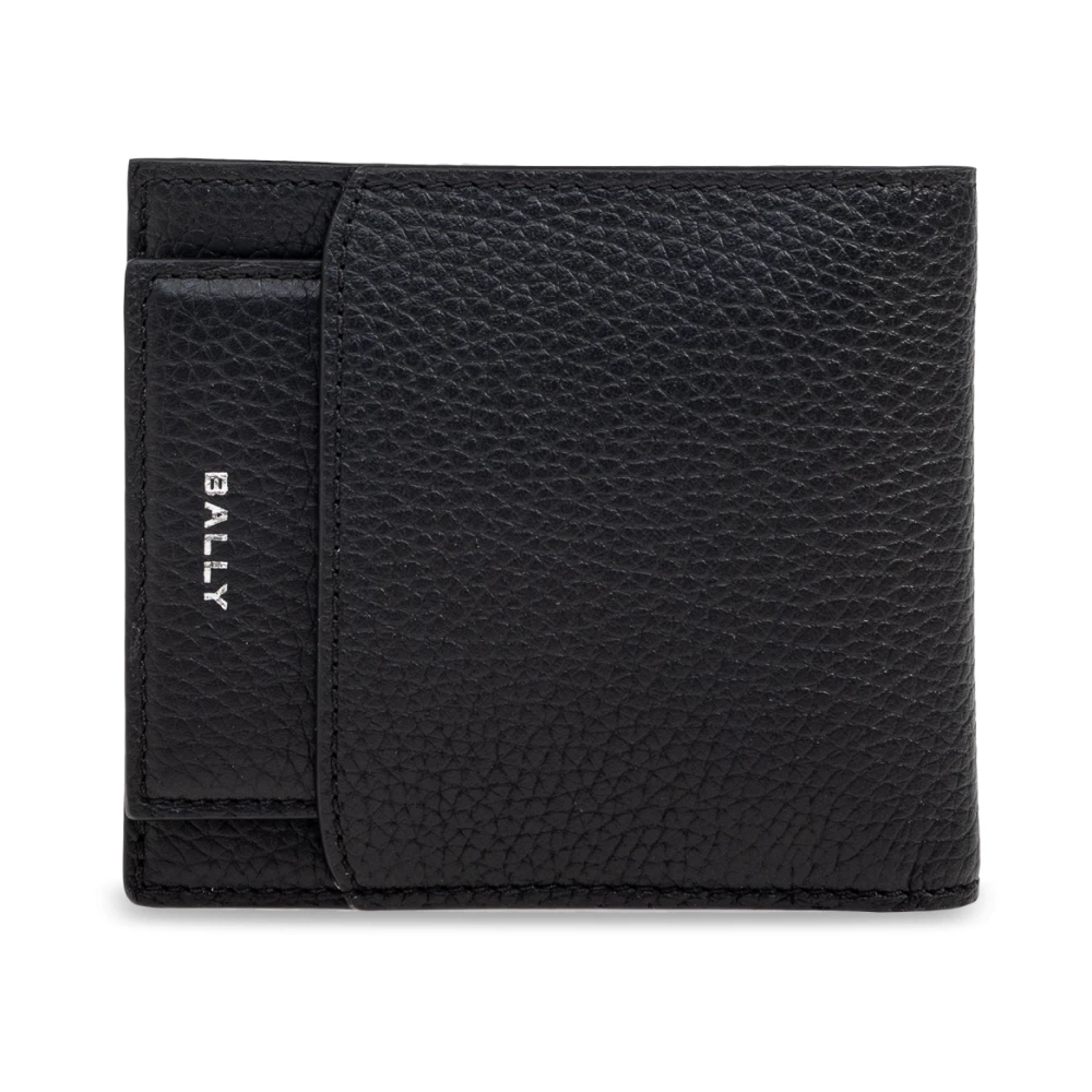 Bally Leren Portemonnee met Logo Black Heren