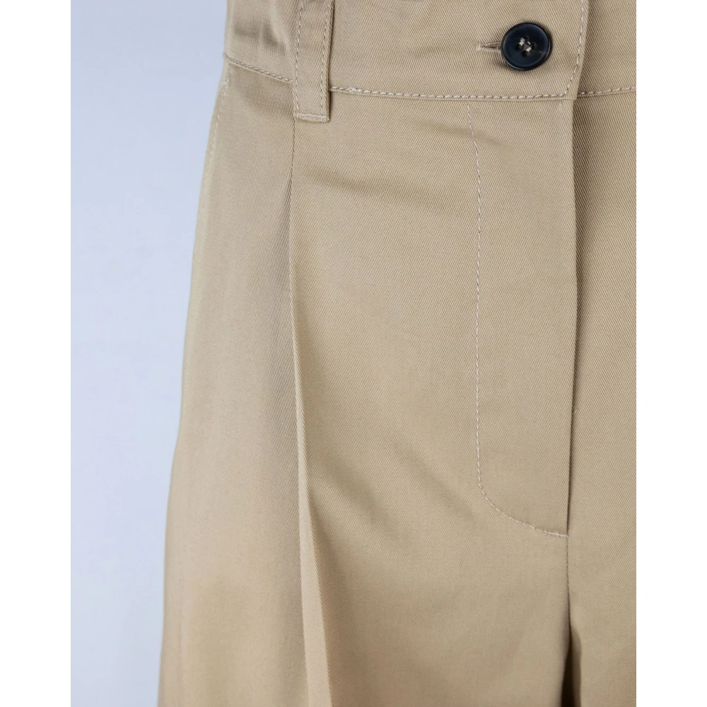 Max Mara Wijde Pijp Jeans Beige Dames