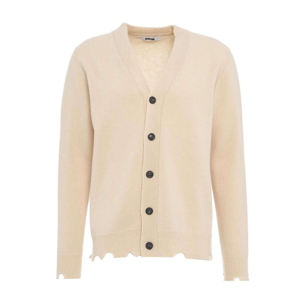 Mauro Grifoni Witte Gebreide Kleding voor Mannen Aw24 Beige Heren