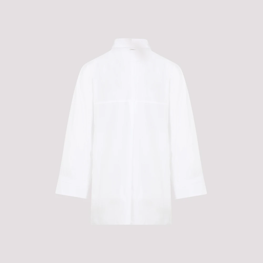 Max Mara Witte Poplin Overhemd Elegante Stijl White Dames