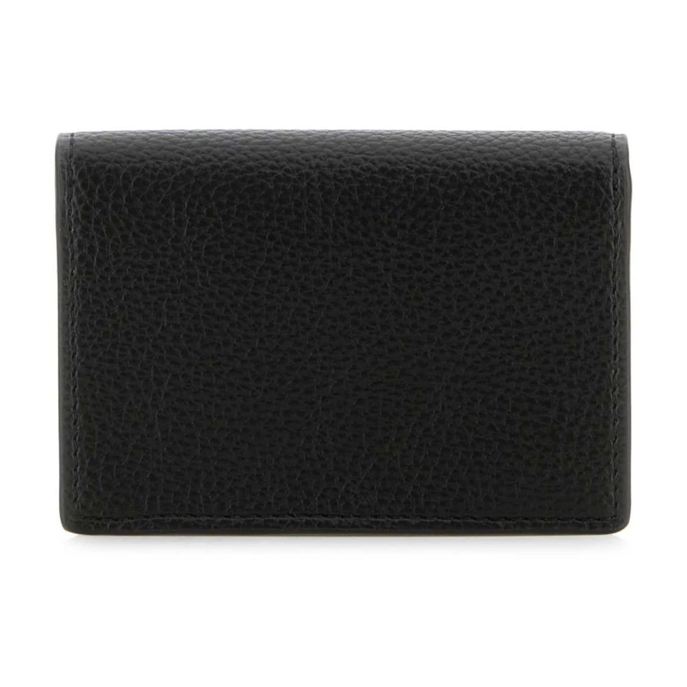Vivienne Westwood Stijlvolle Zwarte Leren Kaarthouder Black Dames