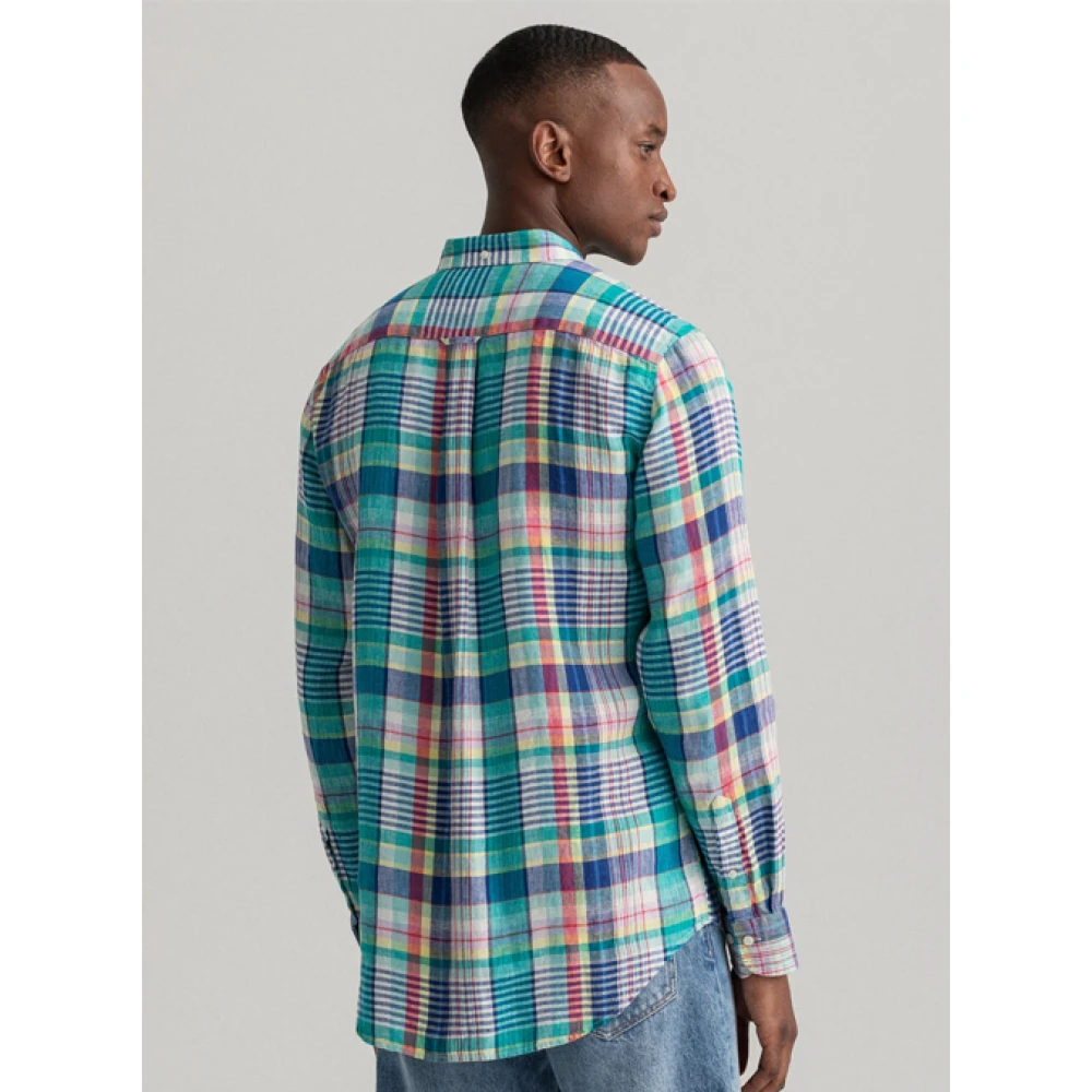 Gant Geruite Overhemd Blue Heren