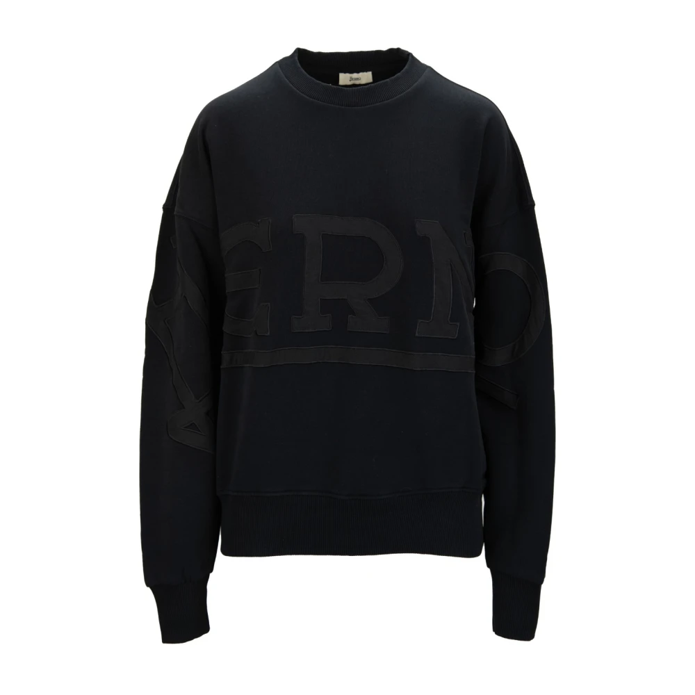 Herno Pullover Sweatshirt Black Dames