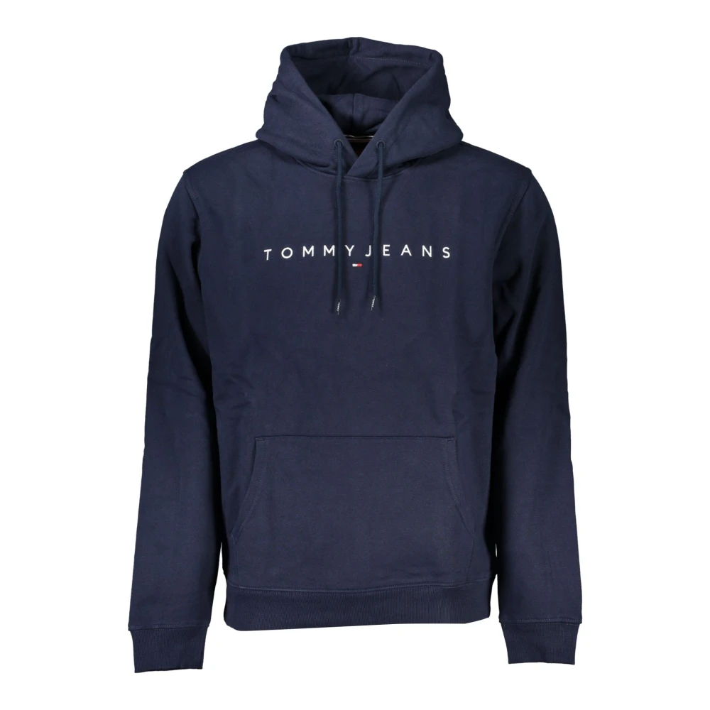 Tommy Hilfiger Blauwe hoodie met geborduurd logo Blue Heren