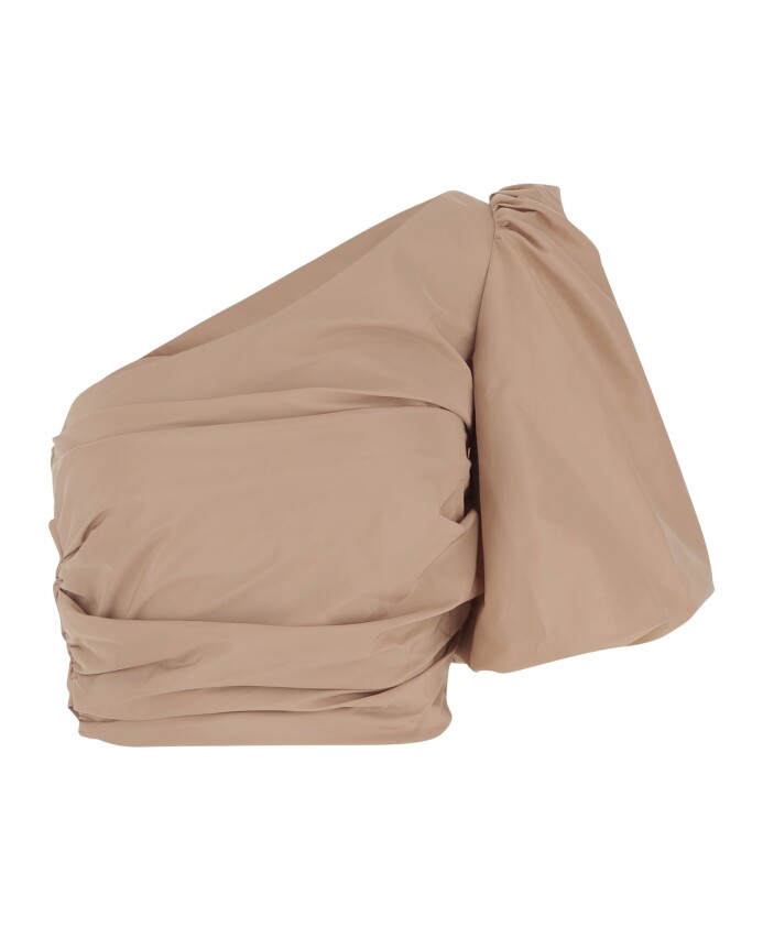 one-shoulder-taffeta-crop-top