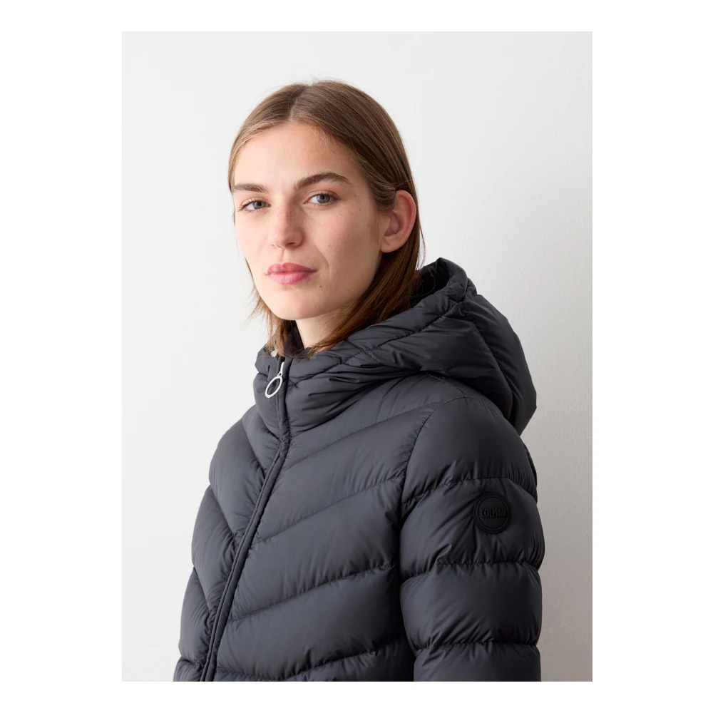 Colmar Zwarte Winterjas met Ritssluiting Black Dames