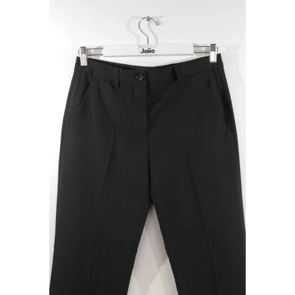 Miu Pre-owned Wool bottoms Black Dames