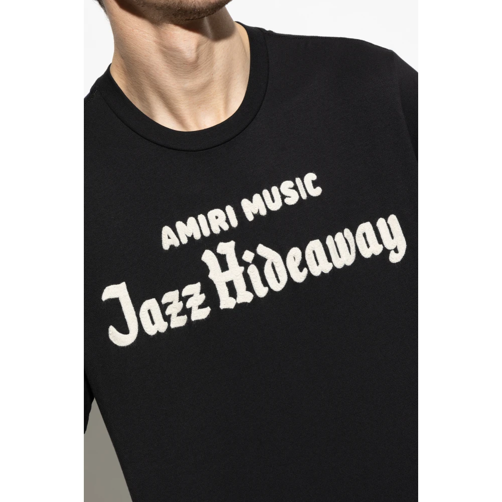 Amiri T-shirt met logo Black Heren