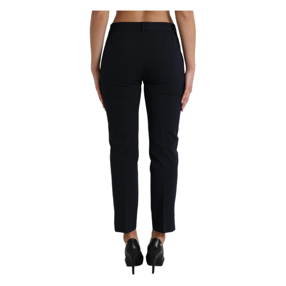 Dolce & Gabbana Elegante Tapered Broek in Blauw Blue Dames