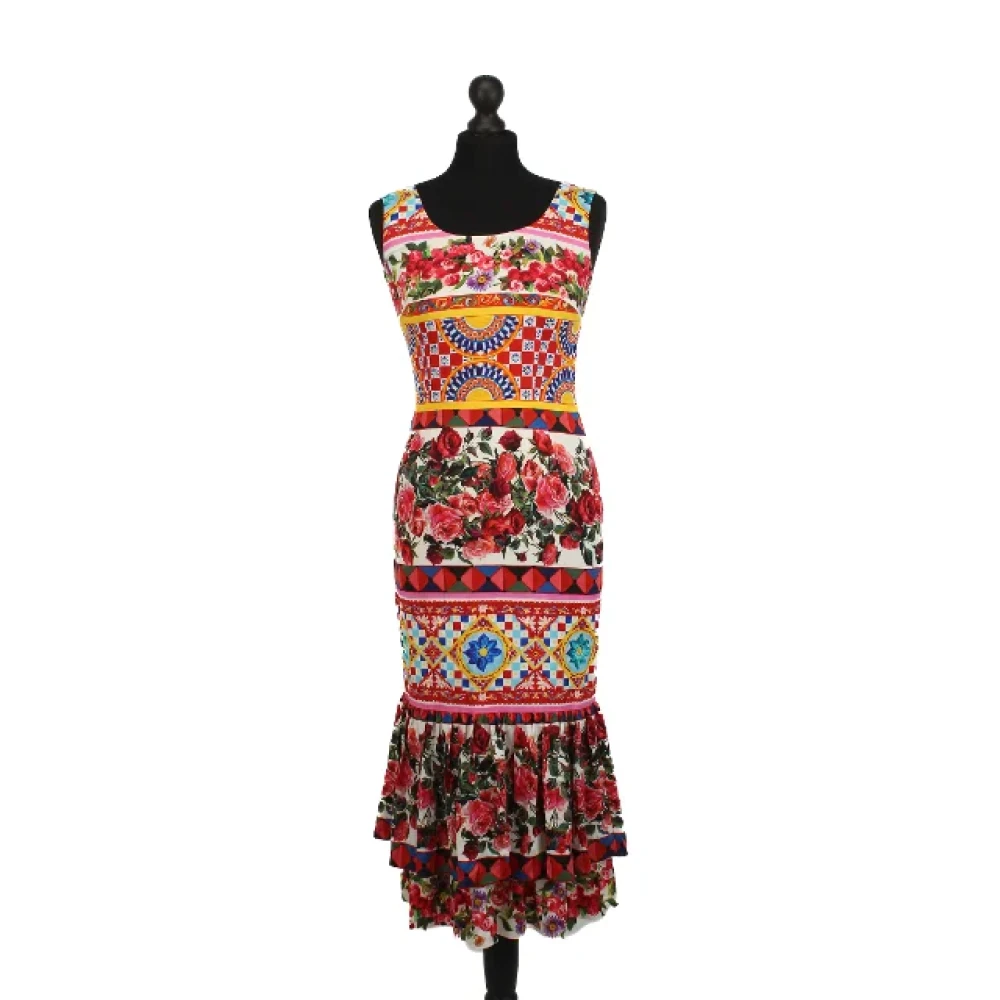 Dolce & Gabbana Pre-owned Silk dresses Multicolor Dames