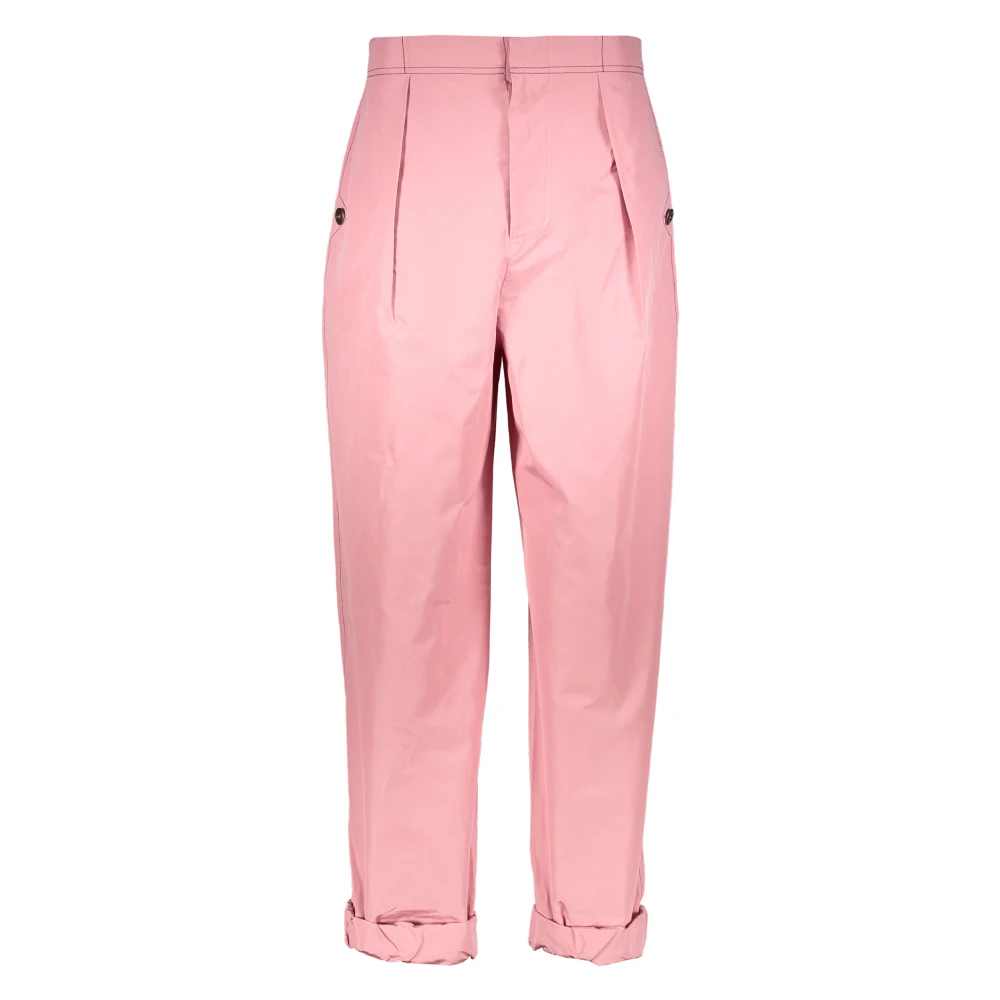 Bottega Veneta Zijden blend hoge taille broek Pink Dames