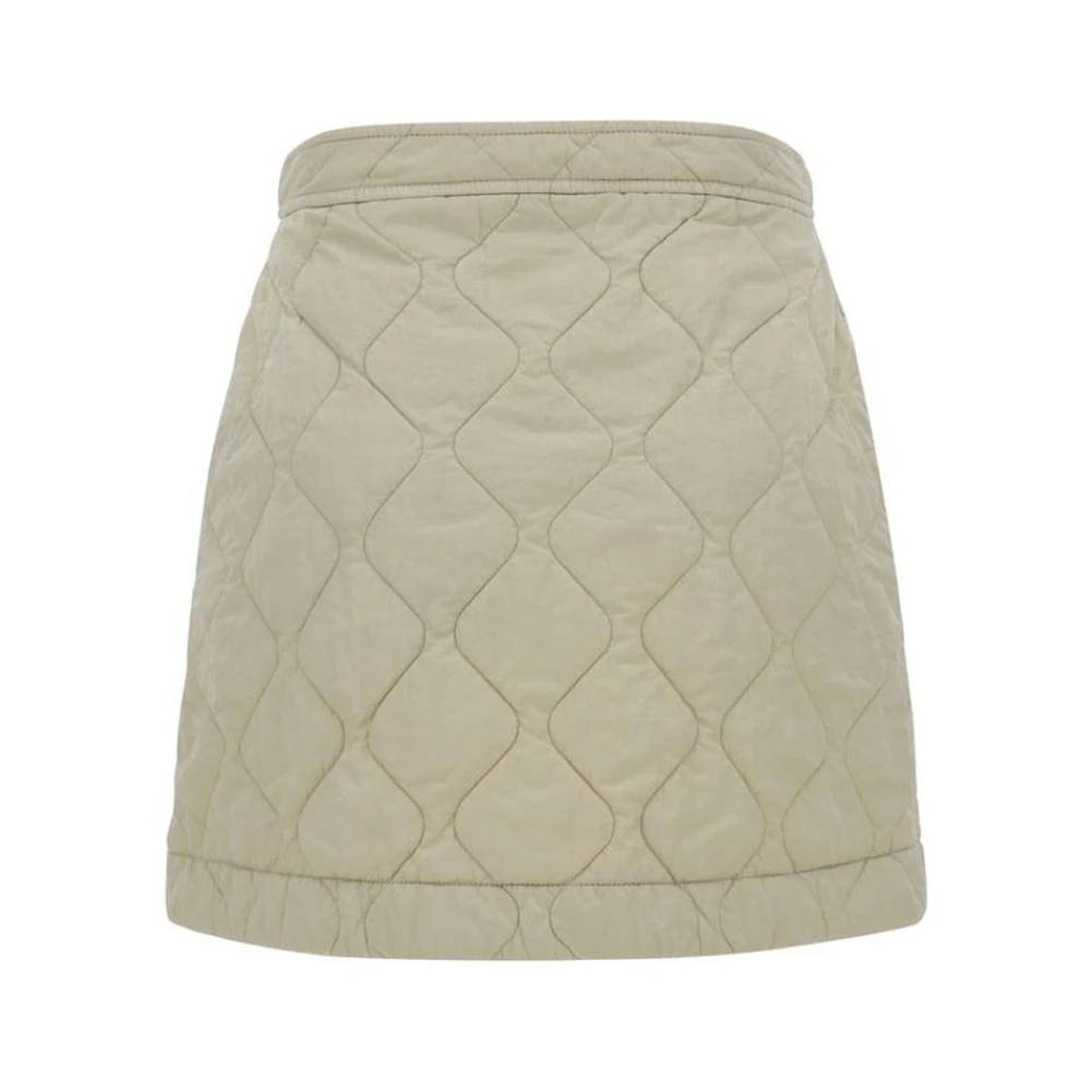 Burberry Gewatteerde Mini Rok met Ruiter Beige Dames