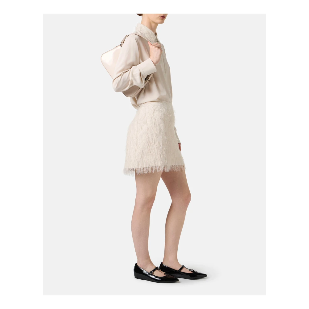 Iceberg Stoffige gekleurde zijde blend crepe de chine overhemd met elegante details Beige Dames