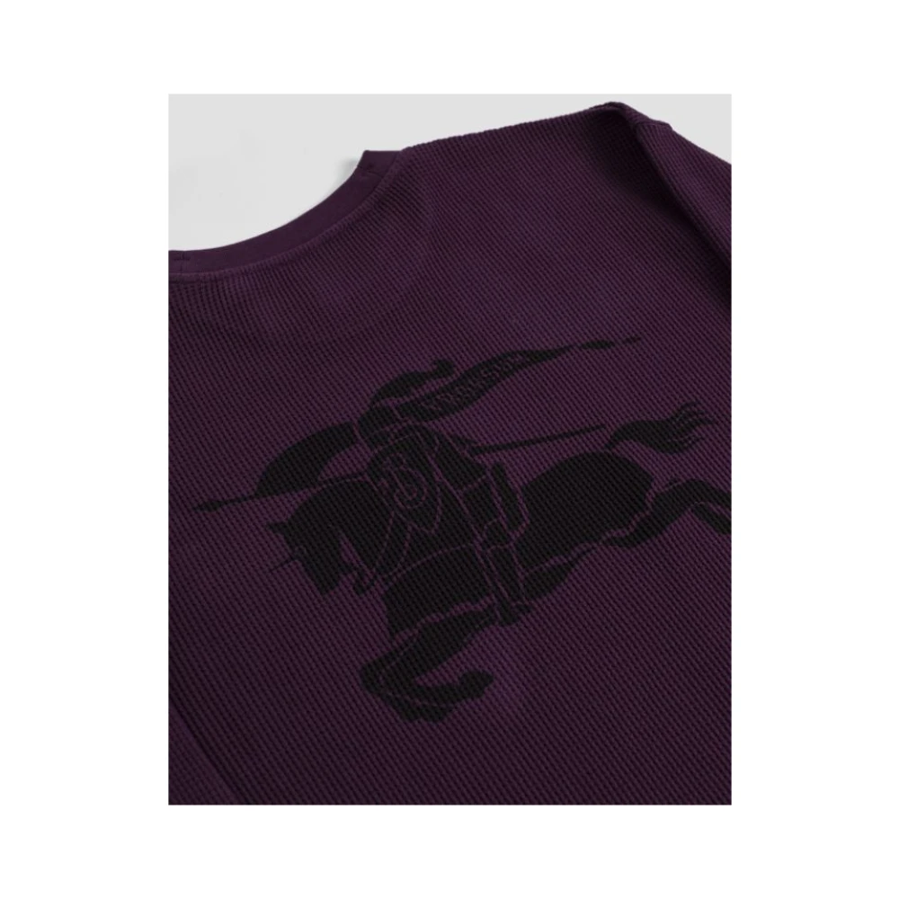 Burberry Lange mouwen top met Equestrian Knight print Purple Heren