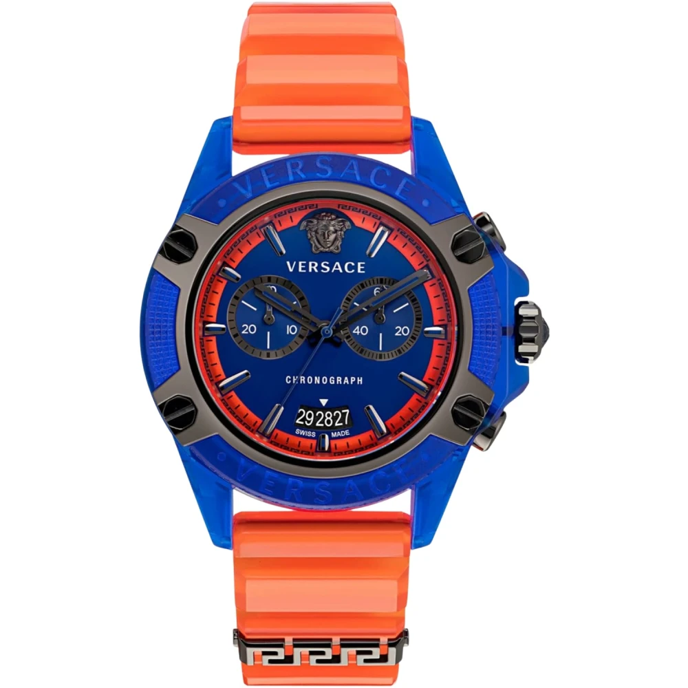 Versace , Watches, Male, Blue, One Size, Chrono Active