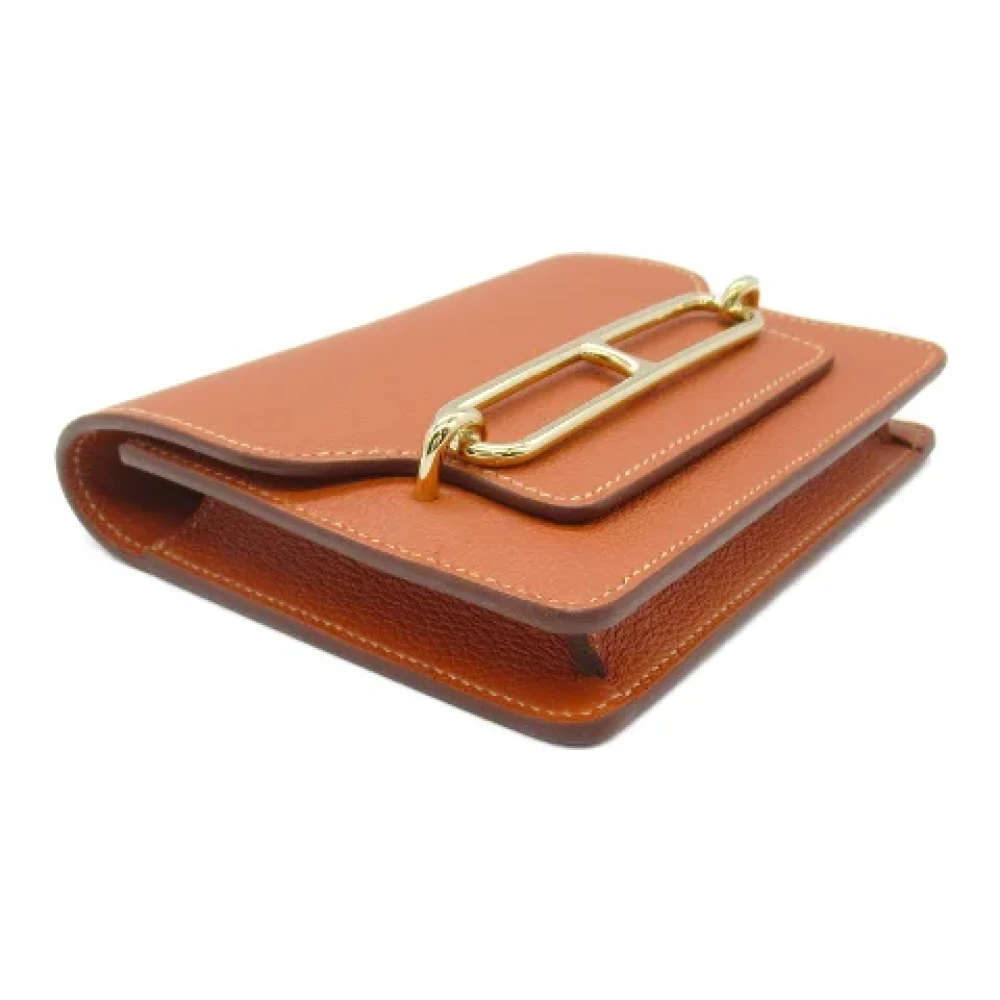 Hermès Vintage Pre-owned Leather wallets Brown Dames