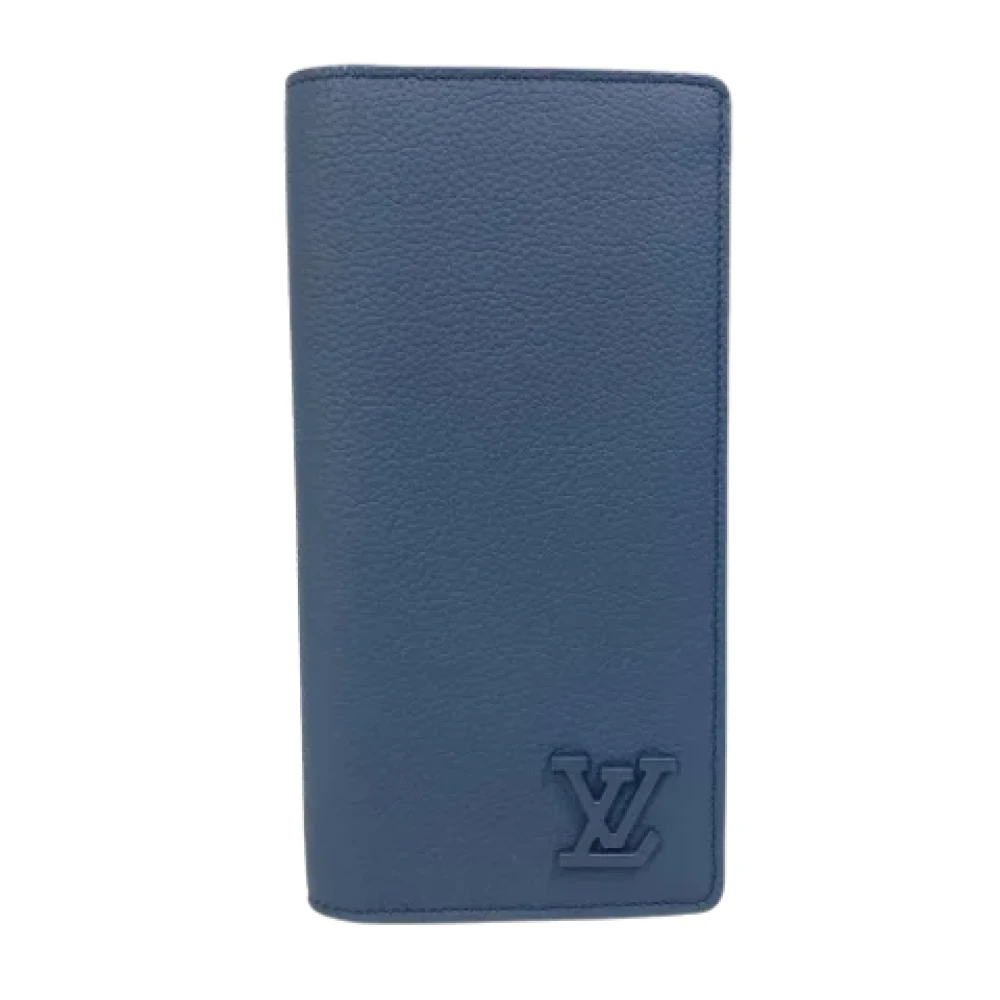 Louis Vuitton Vintage Pre-owned Leather wallets Blue Heren