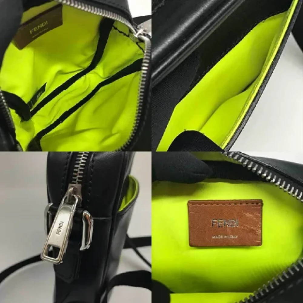 Fendi Vintage Pre-owned Leather shoulder-bags Black Dames