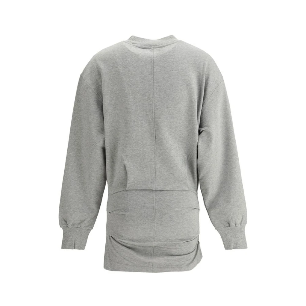 The Attico Geribbeld Minijurkje met Iconisch Monogram Gray Dames