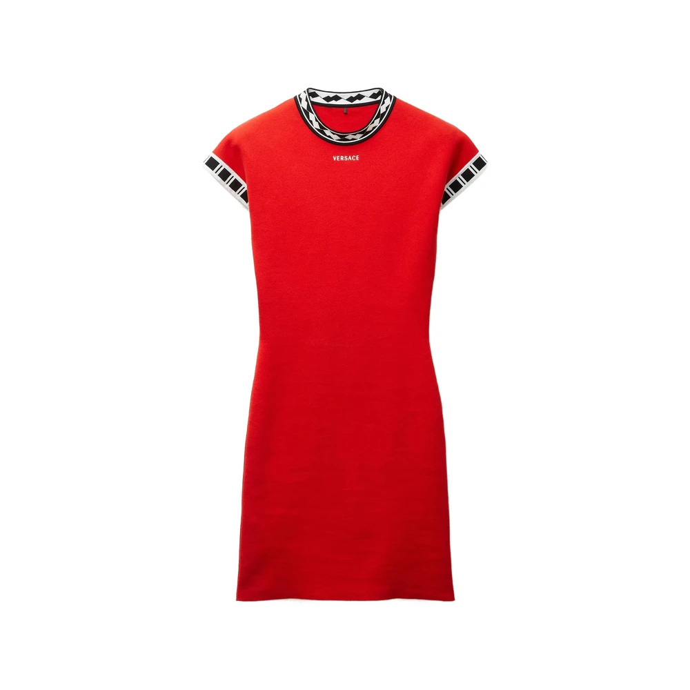 Versace Donna Rosso Abiti, L, New,