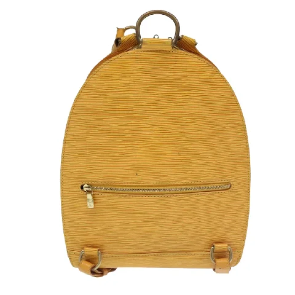 Louis Vuitton Vintage Pre-owned Leather backpacks Yellow Dames