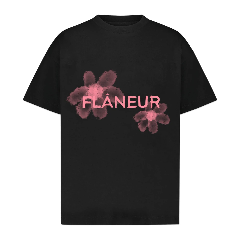 Flâneur Vattenfärg Blommig T-shirt Black, Herr